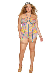 Load image into Gallery viewer, Dreamgirl Plus Garter Slip - Nastassy