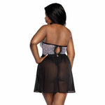 Load image into Gallery viewer, Dreamgirl Plus Onyx White and Black Babydoll Lingerie - Nastassy
