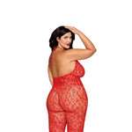Load image into Gallery viewer, Dreamgirl Plus Poinsetta Rhinestone Bodystocking Lingerie - Nastassy
