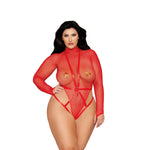 Load image into Gallery viewer, Dreamgirl Plus Poinsetta Teddy &amp; Harness Lingerie - Nastassy
