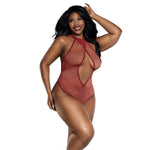 Load image into Gallery viewer, Dreamgirl Plus Rhinestone Halter Teddy Lingerie - Nastassy
