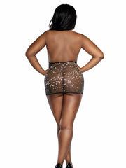Load image into Gallery viewer, Dreamgirl Plus Shine Bright Cowl Neck Dress Lingerie - Nastassy