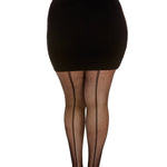 Load image into Gallery viewer, Dreamgirl Plus Size Fishnet Pantyhose with Back Seam Pantyhose - Nastassy
