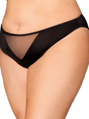 Load image into Gallery viewer, Dreamgirl Plus Size Microfiber Heart-Back Panty with Fringe Detail Panty - Nastassy
