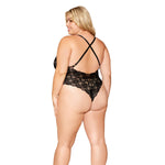 Load image into Gallery viewer, Dreamgirl Plus Size Mosaic Lace Teddy &amp; Sheer Skirt Teddy - Nastassy
