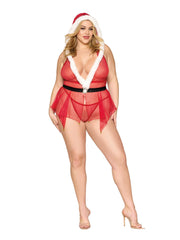 Load image into Gallery viewer, Dreamgirl Plus Size North Pole Hottie Diamond Lingerie - Nastassy