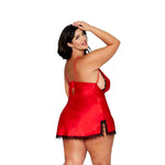 Load image into Gallery viewer, Dreamgirl Plus Size Poinsetta Satin Chemise Lingerie - Nastassy
