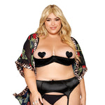 Load image into Gallery viewer, Dreamgirl Plus Size Satin Open Cup Underwire Shelf Bra with Stretch Mesh Back Bra - Nastassy
