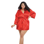 Load image into Gallery viewer, Dreamgirl Plus Size Satin Robe &amp; Chemise Set Robe - Nastassy
