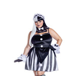 Load image into Gallery viewer, Dreamgirl Plus Size Scary Doll Satin Dress with Pompom Details Halloween Costume – Creepy Doll Outfit Costume - Nastassy
