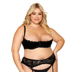 Load image into Gallery viewer, Dreamgirl Plus Size Stretch Lace Open Cup Underwire Shelf Bra Bra - Nastassy
