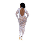 Load image into Gallery viewer, Dreamgirl Plus Gloved Bodystocking - White Lingerie - Nastassy
