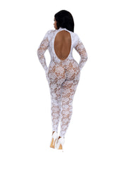 Load image into Gallery viewer, Dreamgirl Plus Gloved Bodystocking - White