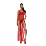 Load image into Gallery viewer, Dreamgirl Romance Lace-Trim Gown 2-Piece Set Lingerie - Nastassy
