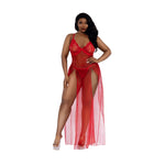 Load image into Gallery viewer, Dreamgirl Plus Romance Lace-Trim Gown 2-Piece Set Lingerie - Nastassy
