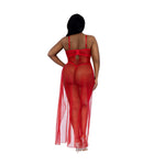 Load image into Gallery viewer, Dreamgirl Plus Romance Lace-Trim Gown 2-Piece Set Lingerie - Nastassy
