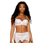 Load image into Gallery viewer, Dreamgirl Sequin Mesh, Garter Belt, and G-string Set with Rhinestone Strap Details g string - Nastassy
