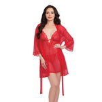 Load image into Gallery viewer, Dreamgirl Stretch Mesh Chemise &amp; Robe Set Robe - Nastassy
