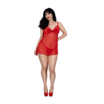 Load image into Gallery viewer, Dreamgirl Plus Sweetheart Babydoll and G-String Lingerie - Nastassy
