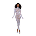 Load image into Gallery viewer, Dreamgirl Gloved Bodystocking - White Lingerie - Nastassy
