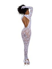 Load image into Gallery viewer, Dreamgirl Gloved Bodystocking - White