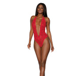 Load image into Gallery viewer, Dreamgirl Heart Back Deep V-Neck Teddy Teddy - Nastassy
