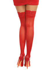 Load image into Gallery viewer, Dreamgirl Laced Stay-up Sheer Thigh High Thigh Highs - Nastassy