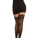 Load image into Gallery viewer, Dreamgirl Laced Stay-up Sheer Thigh High Thigh Highs - Nastassy
