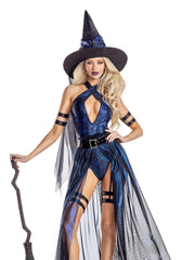 Load image into Gallery viewer, Party King Indigo Witch - Small Sexy Costumes - Nastassy