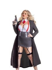 Load image into Gallery viewer, Party King Plus Gangster Babe Costumes - Nastassy