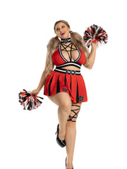 Load image into Gallery viewer, Party King Plus Hellbent Cheerleader Costumes - Nastassy