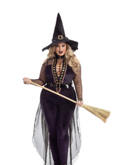 Load image into Gallery viewer, Party King Plus Midnight Violet Witch Costumes - Nastassy