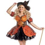 Load image into Gallery viewer, Party King Plus Sweet As Candy Corn Witch Costumes - Nastassy
