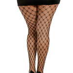 Load image into Gallery viewer, Dreamgirl Plus Size Double Knitted Fence Net Pantyhose Pantyhose - Nastassy
