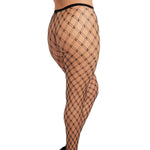 Load image into Gallery viewer, Dreamgirl Plus Size Double Knitted Fence Net Pantyhose Pantyhose - Nastassy
