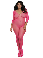 Load image into Gallery viewer, Dreamgirl Plus Size Fishnet Open Crotch Bodystocking Bodystocking - Nastassy