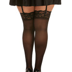 Load image into Gallery viewer, Dreamgirl Plus Size Lace Top Sheer Thigh High Thigh Highs - Nastassy

