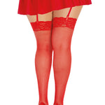 Load image into Gallery viewer, Dreamgirl Plus Size Laced Fishnet Thigh High Thigh Highs - Nastassy
