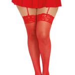 Load image into Gallery viewer, Dreamgirl Plus Size Laced Fishnet Thigh High Thigh Highs - Nastassy
