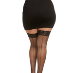 Load image into Gallery viewer, Dreamgirl Plus Size Laced Stay-up Fishnet Thigh High Thigh Highs - Nastassy
