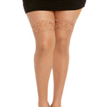 Load image into Gallery viewer, Dreamgirl Plus Size Laced Stay-up Fishnet Thigh High Thigh Highs - Nastassy
