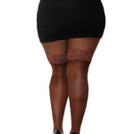 Load image into Gallery viewer, Dreamgirl Plus Size Laced Stay-up Sheer Thigh High Thigh Highs - Nastassy
