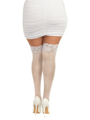 Load image into Gallery viewer, Dreamgirl Plus Size Laced Stay-up Sheer Thigh High Thigh Highs - Nastassy