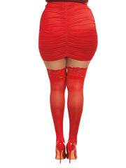 Load image into Gallery viewer, Dreamgirl Plus Size Laced Stay-up Sheer Thigh High Thigh Highs - Nastassy