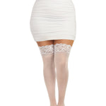 Load image into Gallery viewer, Dreamgirl Plus Size Laced Stay-up Sheer Thigh High Thigh Highs - Nastassy
