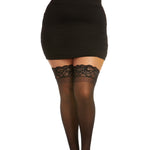 Load image into Gallery viewer, Dreamgirl Plus Size Laced Stay-up Sheer Thigh High Thigh Highs - Nastassy
