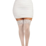 Load image into Gallery viewer, Dreamgirl Plus Size Laced Stay-up Sheer Thigh High Thigh Highs - Nastassy
