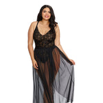 Load image into Gallery viewer, Dreamgirl Plus Size Mosaic Lace Teddy &amp; Sheer Skirt Teddy - Nastassy
