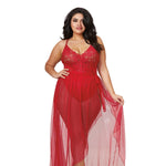 Load image into Gallery viewer, Dreamgirl Plus Size Mosaic Lace Teddy &amp; Sheer Skirt Teddy - Nastassy
