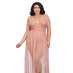 Load image into Gallery viewer, Dreamgirl Plus Size Mosaic Lace Teddy &amp; Sheer Skirt Teddy - Nastassy
